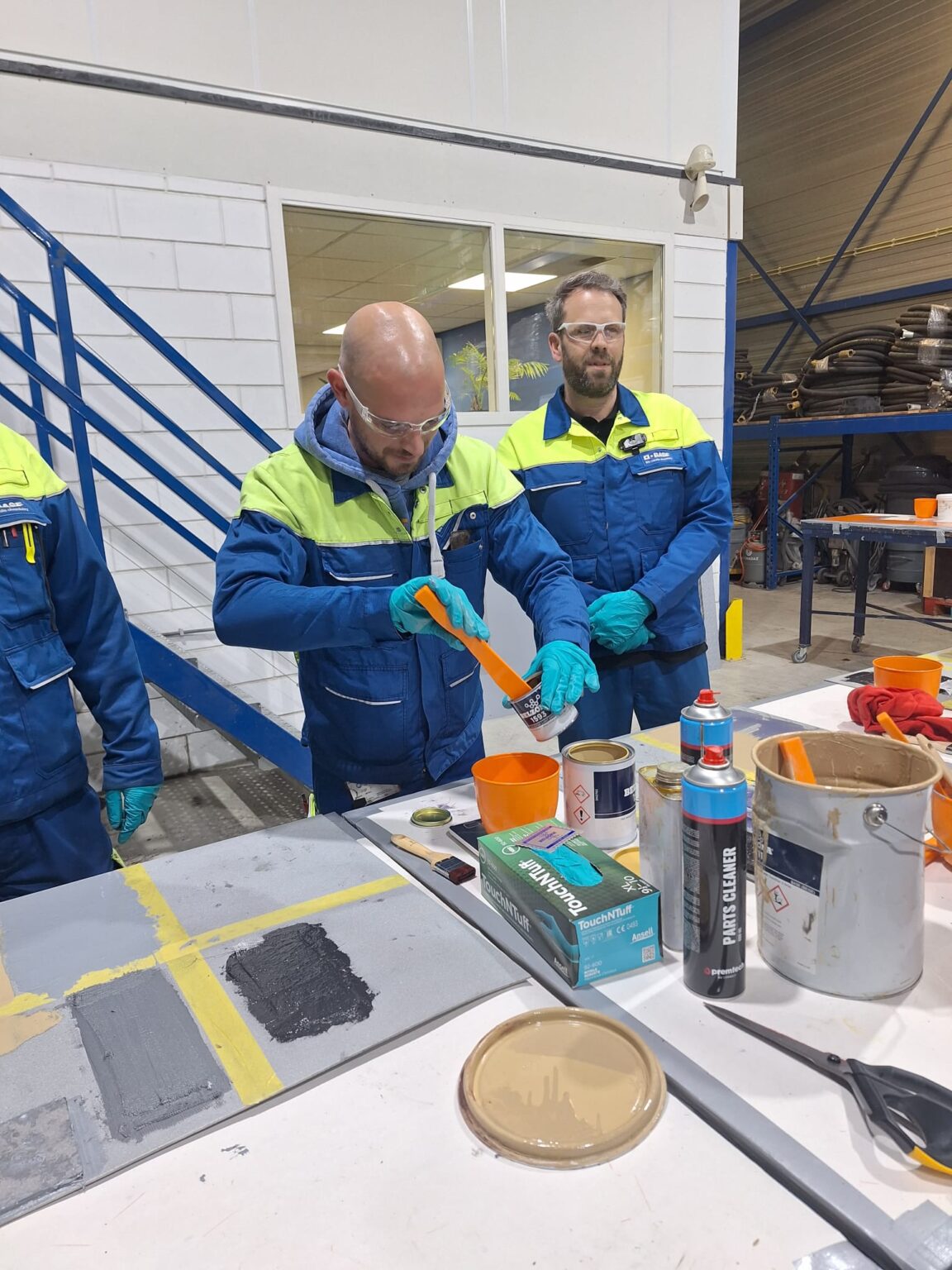 Demonstratie Aan BASF Belzona Perspect Benelux Repareren Beschermen